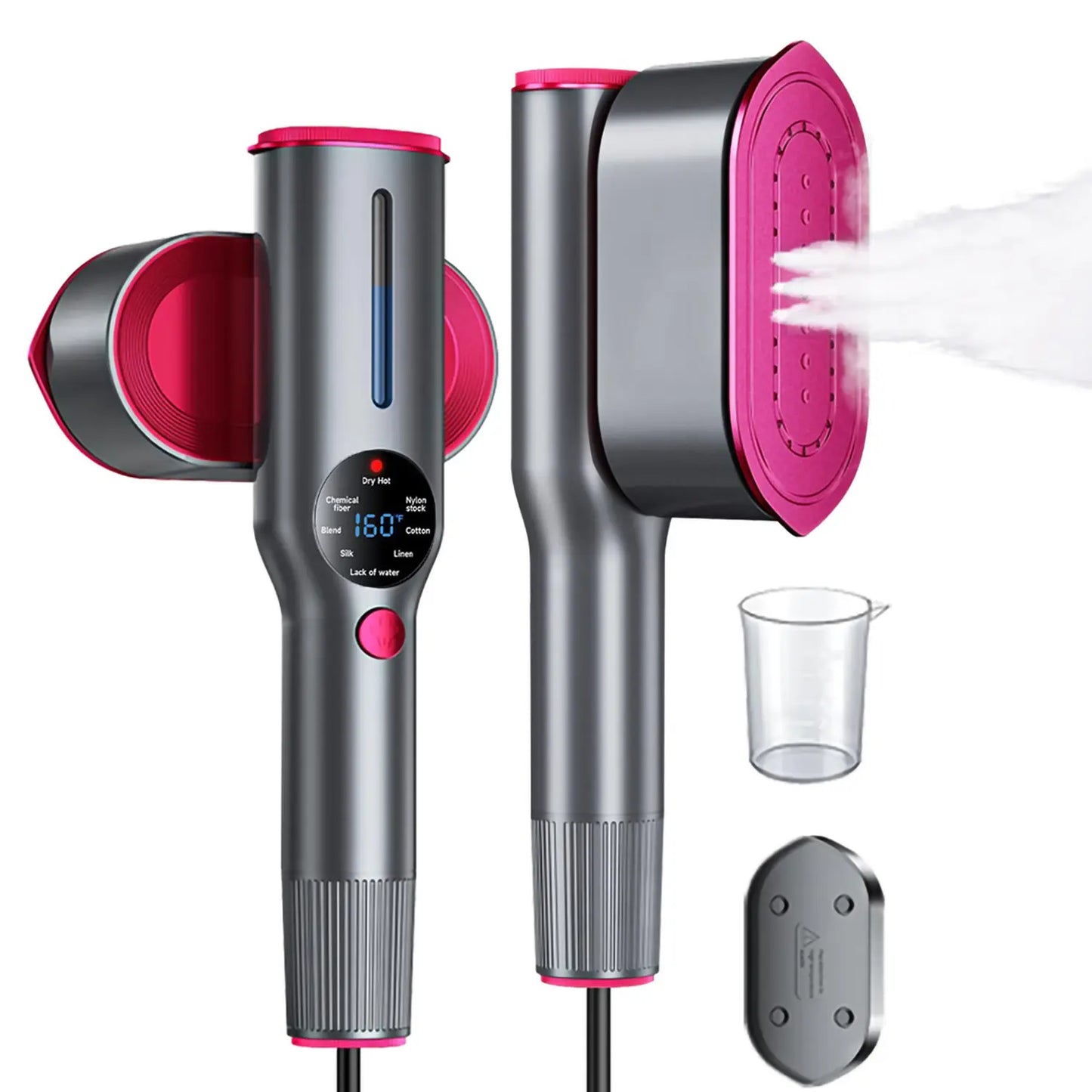 Portable Garment Steamer – 7 Modes, LED Display, 5s Fast Heat, Travel-Friendly Clothes Iron with Swivel Handle