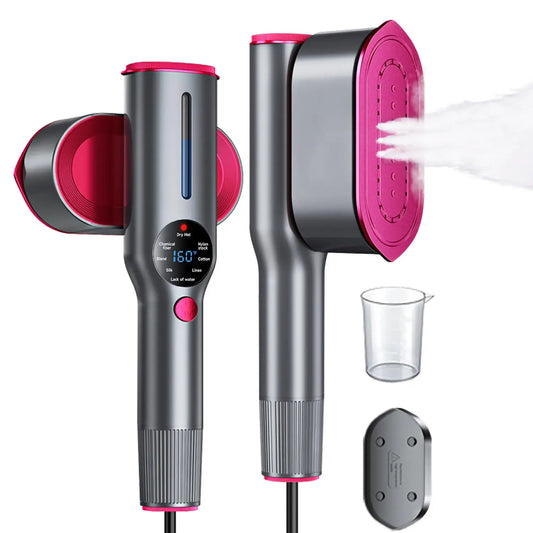 Portable Garment Steamer – 7 Modes, LED Display, 5s Fast Heat, Travel-Friendly Clothes Iron with Swivel Handle